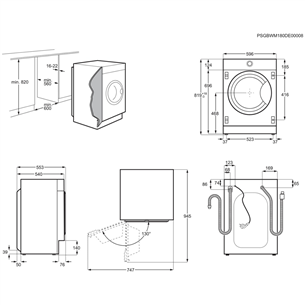 Įmontuojama skalbimo mašina Electrolux EW7F348SI