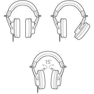 Ausinės Audio Technica M20X, Juodos