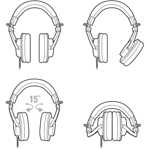 Ausinės Audio Technica M30X, Juodos