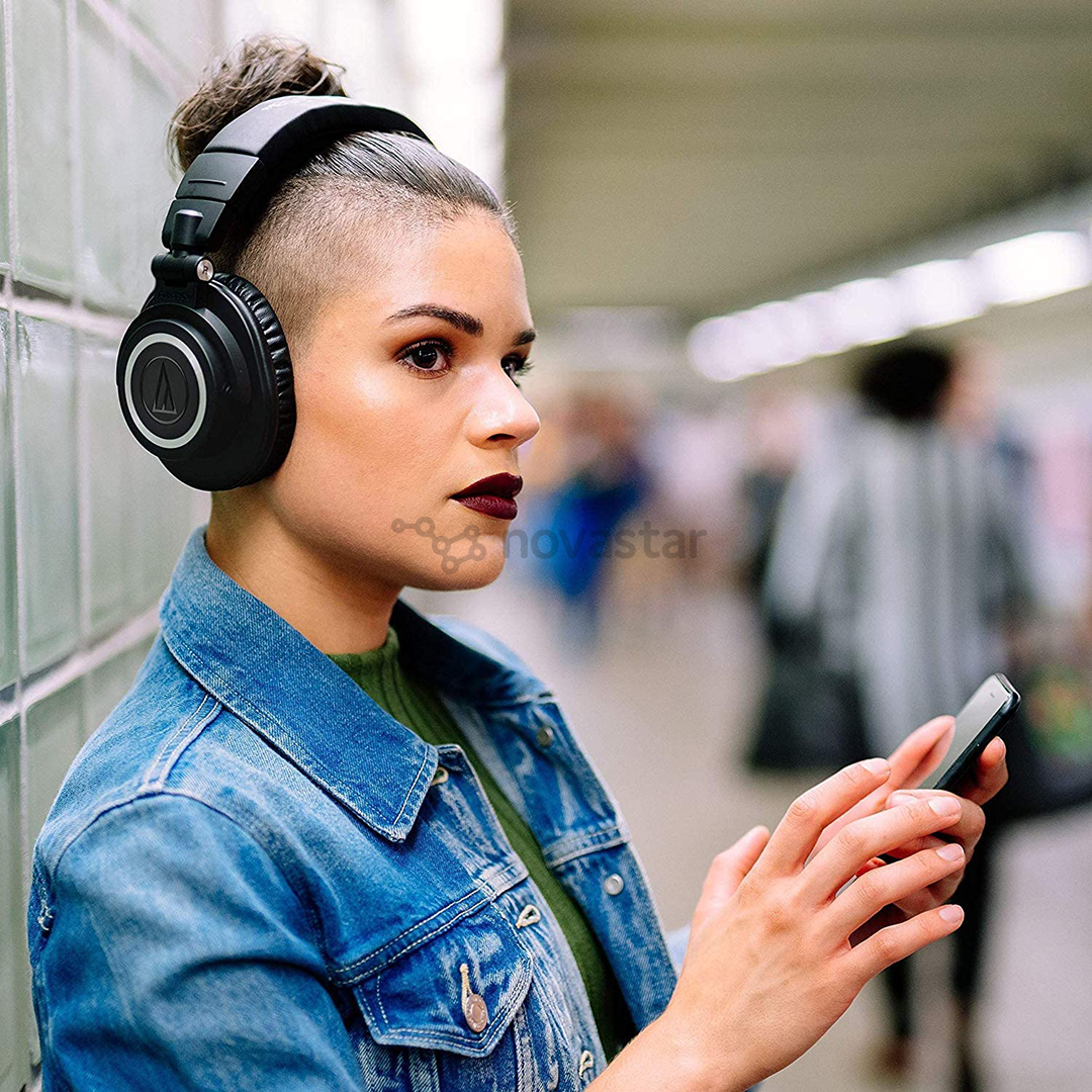 Ausinės Audio Technica H50X, belaidės, Juodos