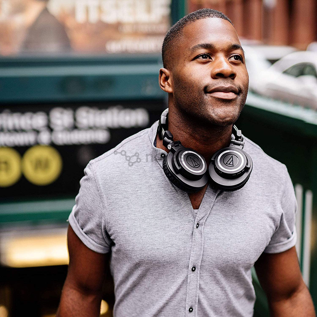 Ausinės Audio Technica H50X, belaidės, Juodos