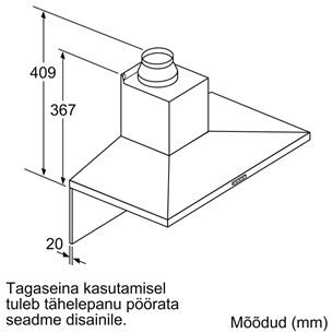 Bosch, 610 м³/ч, ширина 90 см, нерж. сталь - Вытяжка