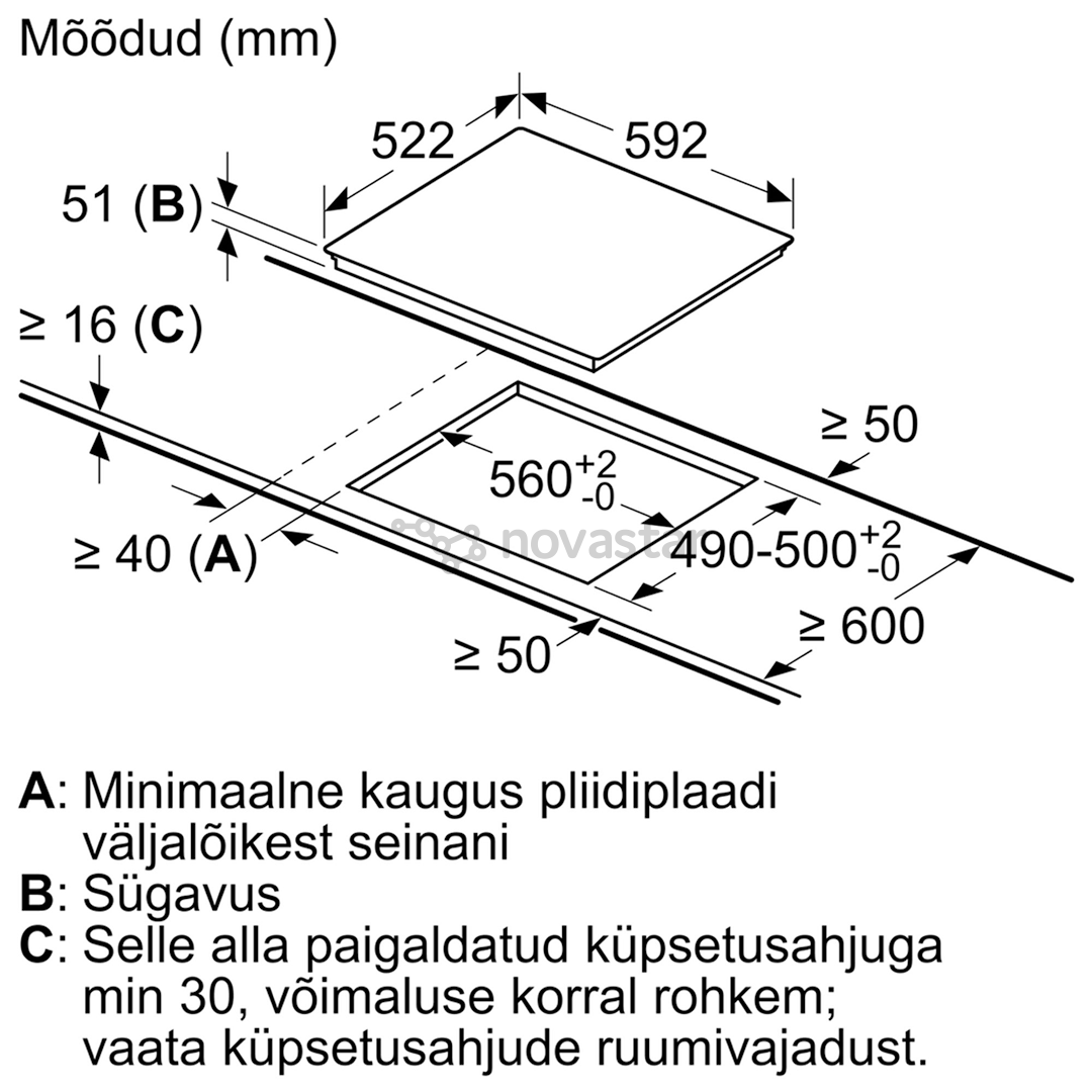 Kaitlentė Bosch PXE651FC1E
