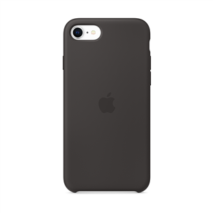 Dėklas Apple iPhone 7/8/SE 2020, Silikoninis, Juodas