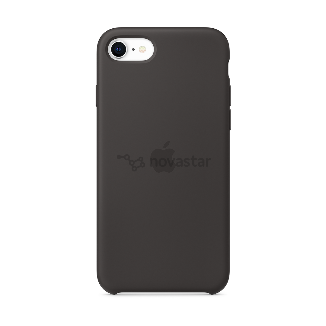 Dėklas Apple iPhone 7/8/SE 2020, Silikoninis, Juodas