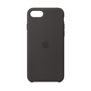 Dėklas Apple iPhone 7/8/SE 2020, Silikoninis, Juodas