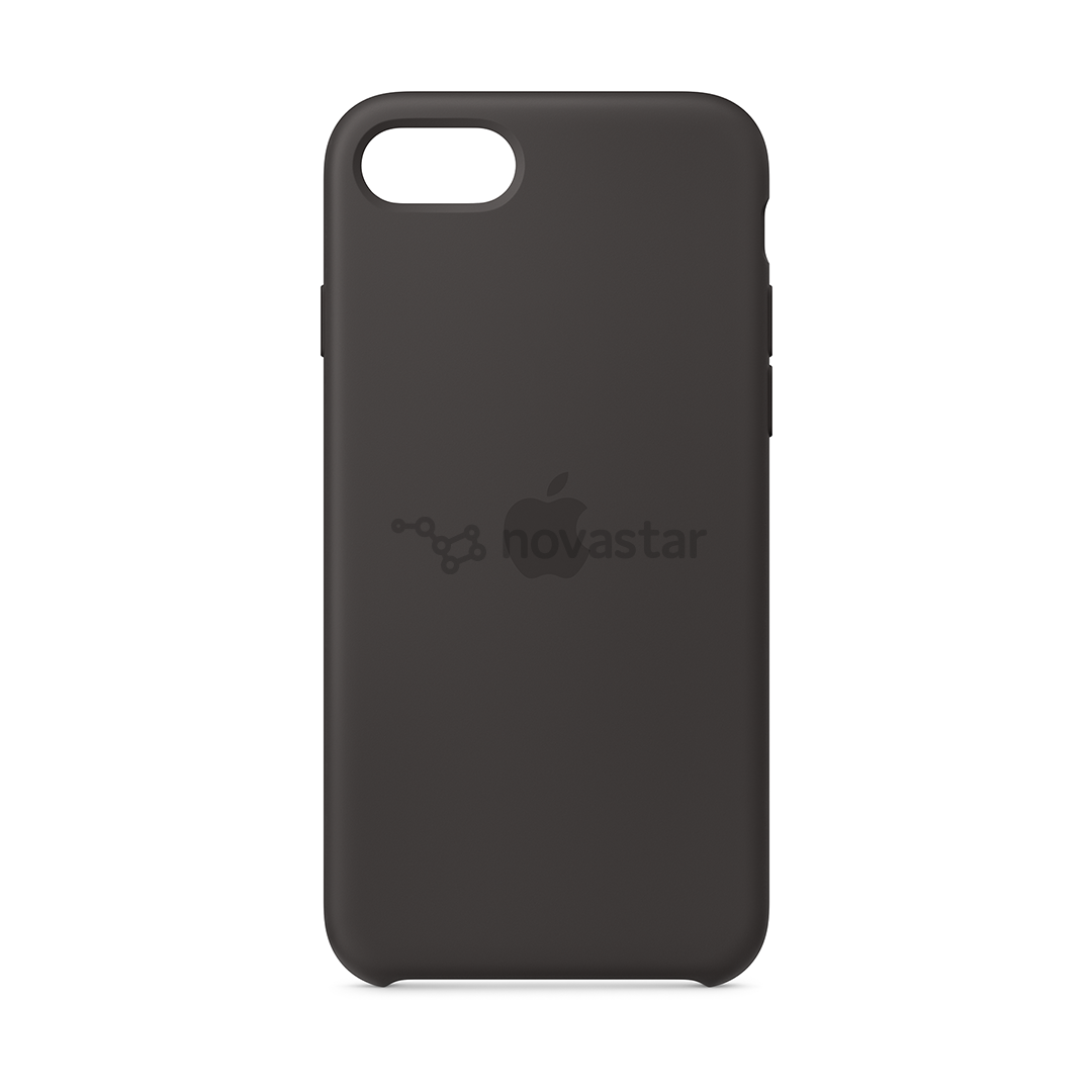 Dėklas Apple iPhone 7/8/SE 2020, Silikoninis, Juodas