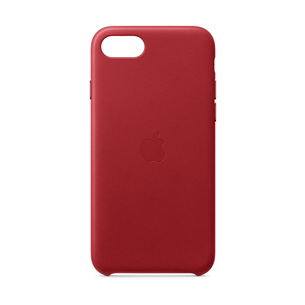 Dėklas Apple iPhone 7/8/SE 2020, Odinis, Raudonas