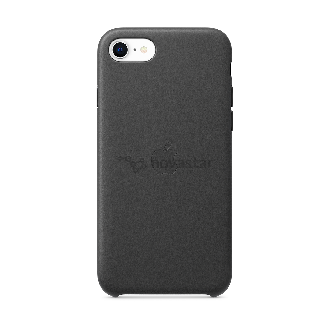 Dėklas Apple iPhone 7/8/SE 2020, Odinis, Juodas
