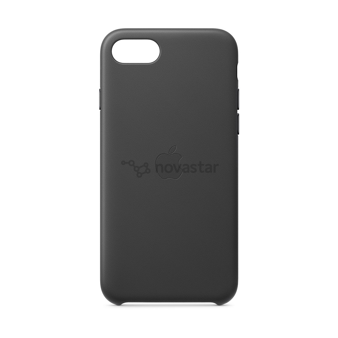 Dėklas Apple iPhone 7/8/SE 2020, Odinis, Juodas