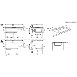 Indukcinė kaitlentė AEG IDE84243IB