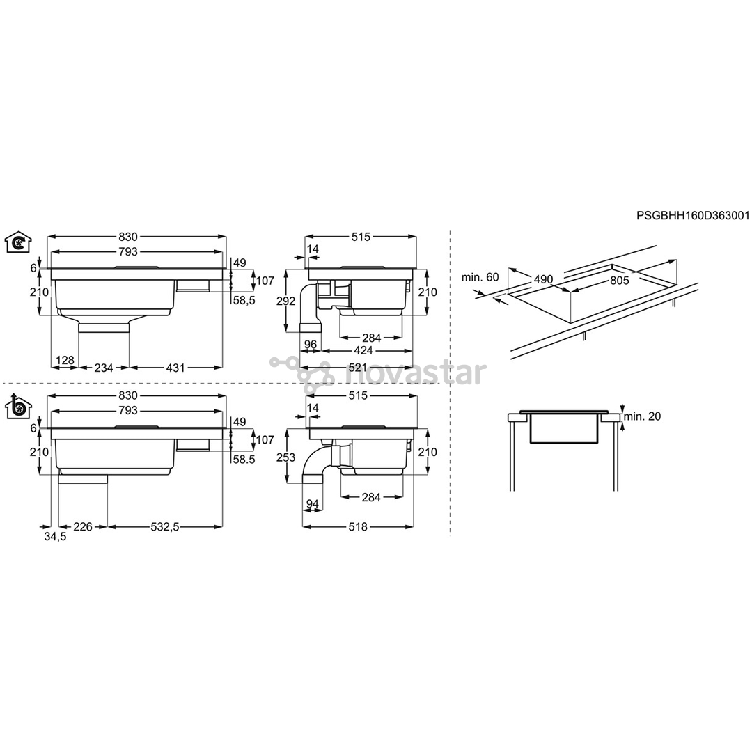 Indukcinė kaitlentė AEG IDE84243IB