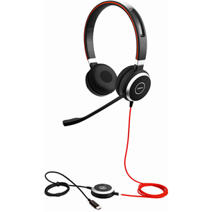 Ausinės Jabra Evolve 40, Juodos/Raudonos