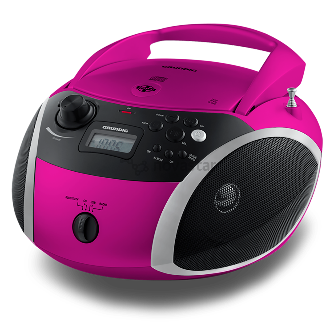 Magnetola Boombox Grundig GPR1040, Rožinė