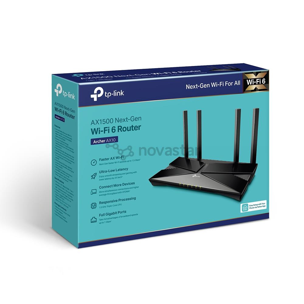 TP-Link Archer AX10, черный - WiFi-роутер