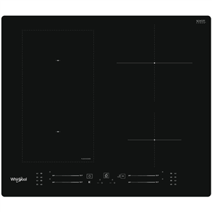 Whirlpool, width 59 cm, frameless, black - Built-in Induction Hob WLS7960NE