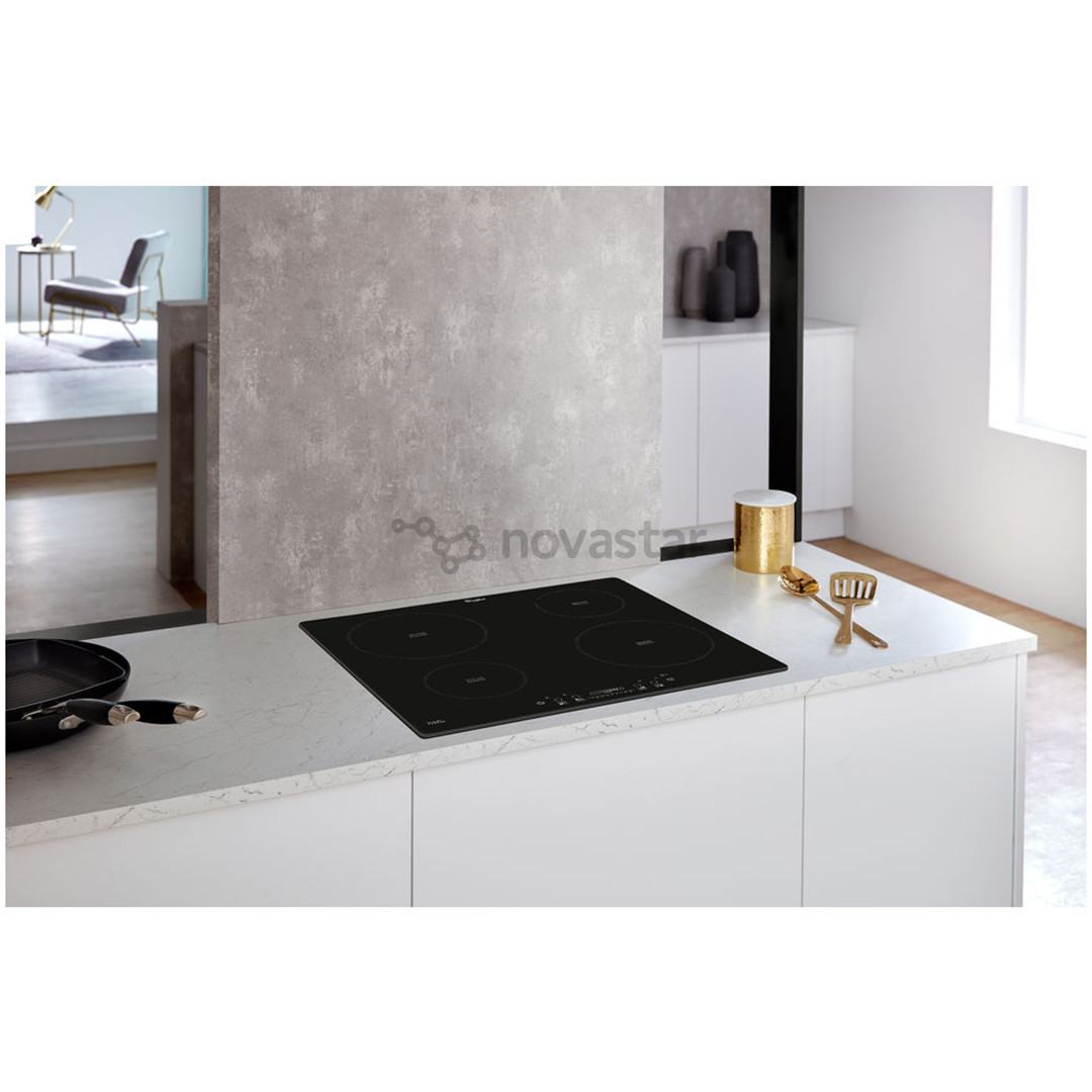 Whirlpool, plotis 59 cm, berėmė, juoda - Įmontuojama indukcinė kaitlentė