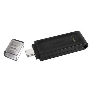 Kingston DataTraveler 70, USB-C, 64 ГБ, черный - Флеш-накопитель
