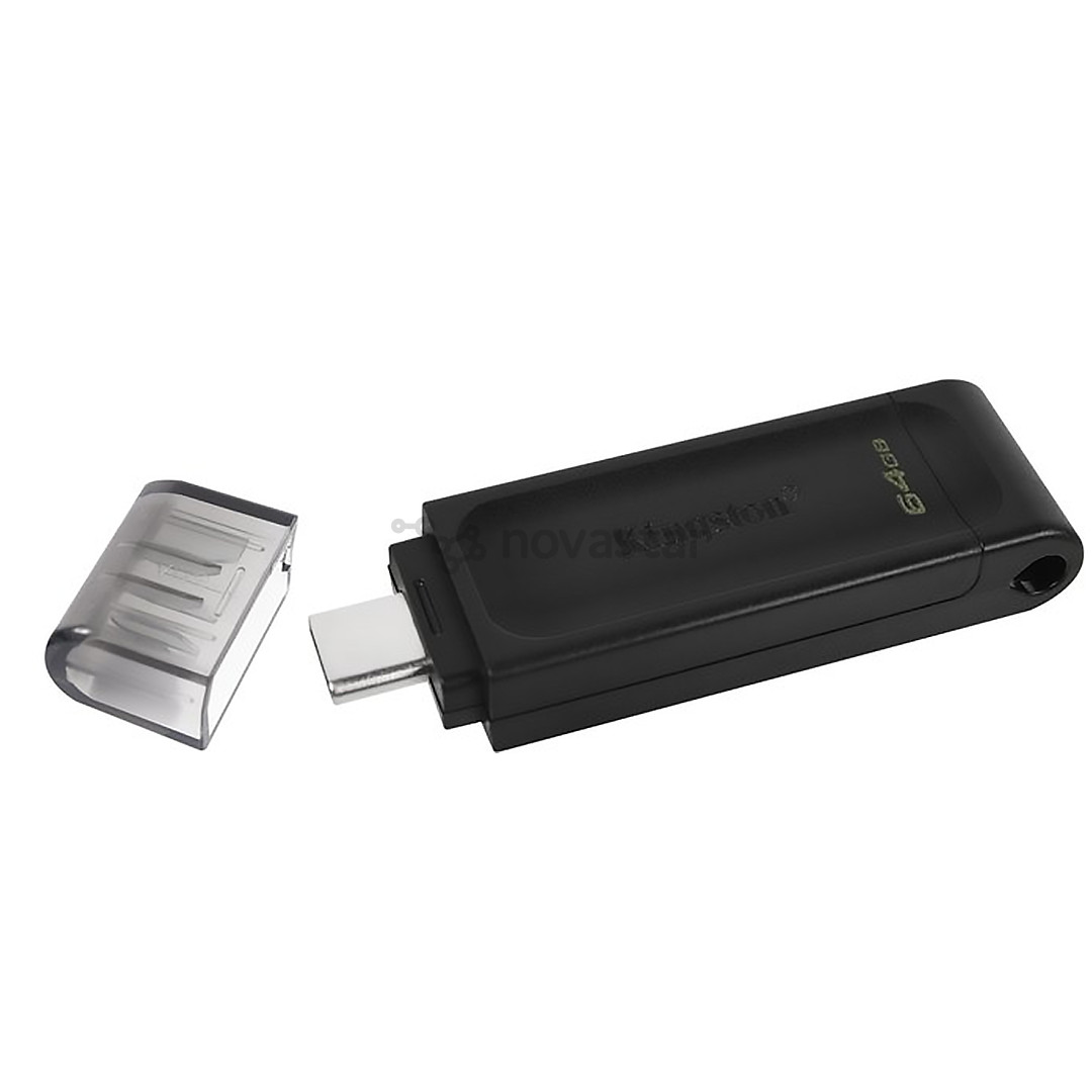 Kingston DataTraveler 70, USB-C, 64 ГБ, черный - Флеш-накопитель