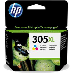 Rašalo kasetė Ink HP 305XL, Spalvota 3YM63AE#UUS