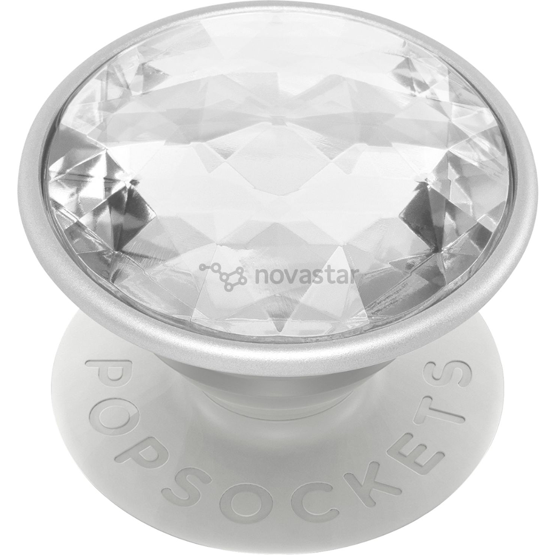 Laikiklis PopSocket PopGrip Disco Crystal Silver