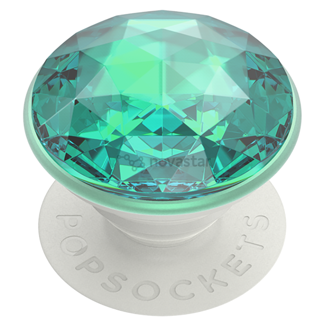 Laikiklis PopSocket PopGrip Disco Crystal Mint