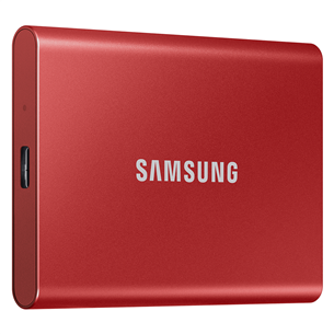 Samsung T7, 1 ТБ, USB 3.2, красный - Внешний накопитель SSD MU-PC1T0R/WW