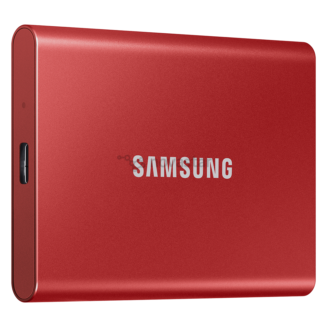 Išorinis diskas SSD Samsung T7 500GB, USB 3.2, Raudonas