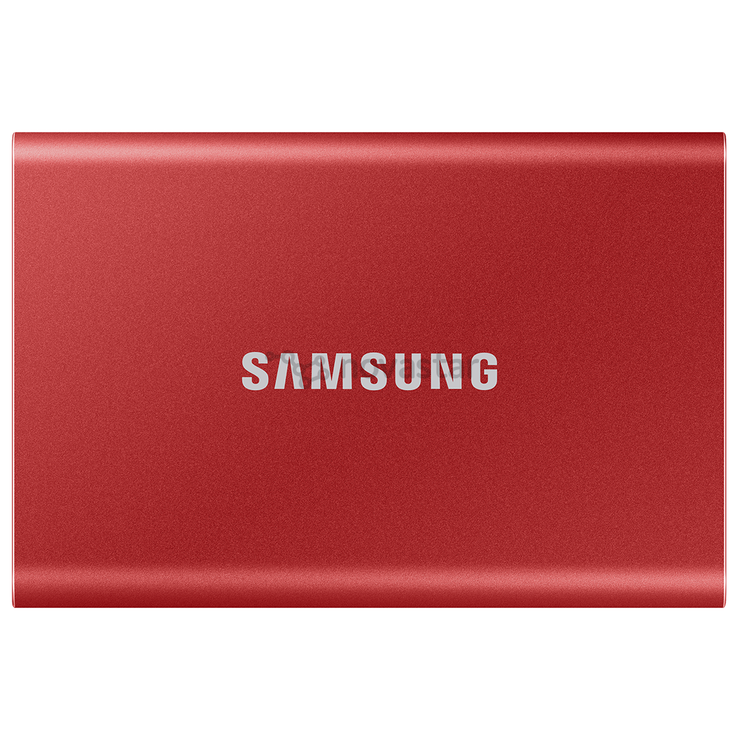 Išorinis diskas SSD Samsung T7 500GB, USB 3.2, Raudonas
