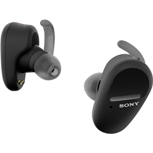Ausinės Sony WFSP800NB.CE7, Belaidės, Juodos