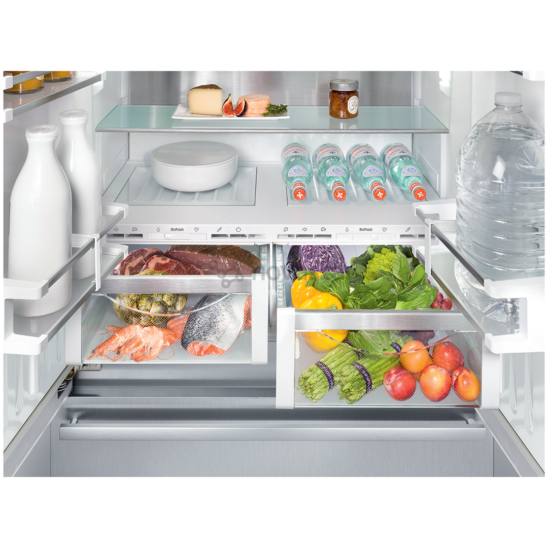 Liebherr, ice maker, 523 L, height 204 cm, inox SBS Refrigerator, CBNES625625 Novastar