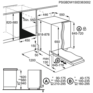 Įmontuojama indaplovė Electrolux EEM43200L