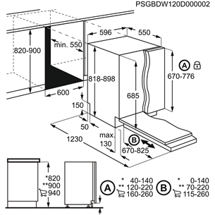 Įmontuojama indaplovė AEG FSB52637P