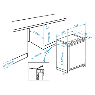 Beko, 107 L, height 82 cm - Built-in Refrigerator