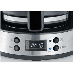 Severin TypeSwitch Timer, vandens talpa 1,4 L, juodas/nerūdijančio plieno - Kavos virimo aparatas