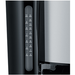 Severin TypeSwitch Timer, vandens talpa 1,4 L, juodas/nerūdijančio plieno - Kavos virimo aparatas