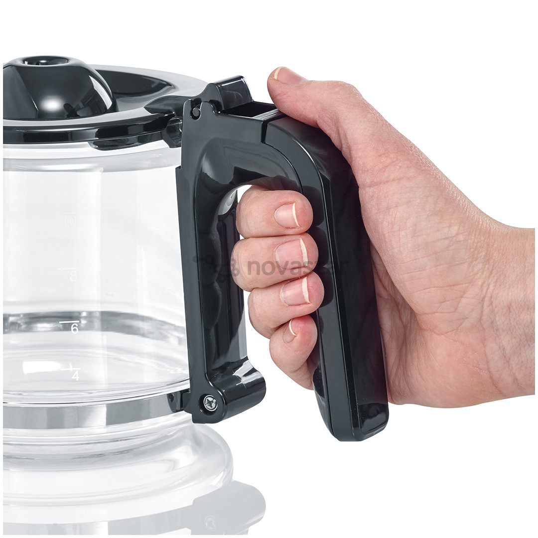 Severin TypeSwitch Timer, vandens talpa 1,4 L, juodas/nerūdijančio plieno - Kavos virimo aparatas