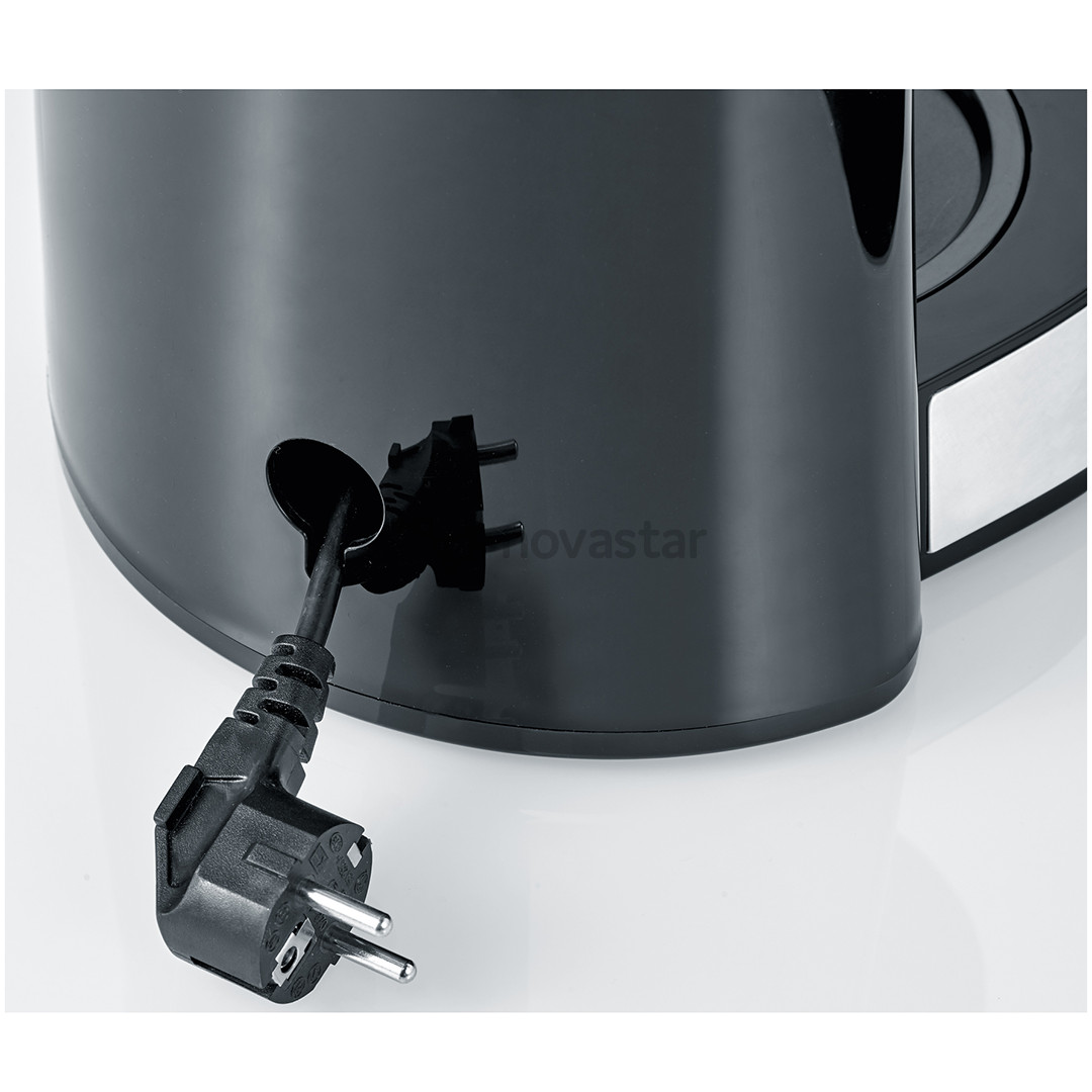 Severin TypeSwitch Timer, vandens talpa 1,4 L, juodas/nerūdijančio plieno - Kavos virimo aparatas
