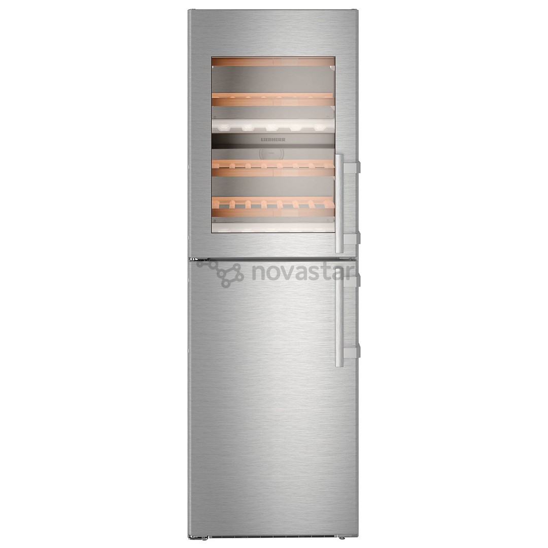 Liebherr, генератор льда, 48 бутылок, высота 185 см, нерж. сталь - Винный шкаф с морозилкой