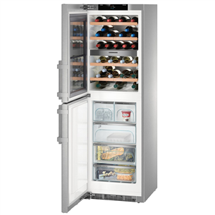 Liebherr, ice maker, 48 bottles, height 185 cm, inox - Wine cooler with freezer