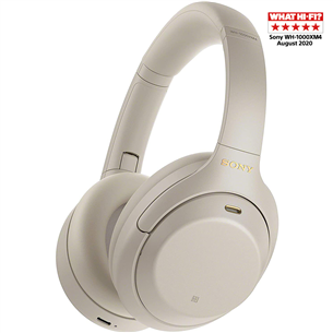 Sony WH-1000XM4, бежевый - Полноразмерные беспроводные наушники WH1000XM4S.CE7