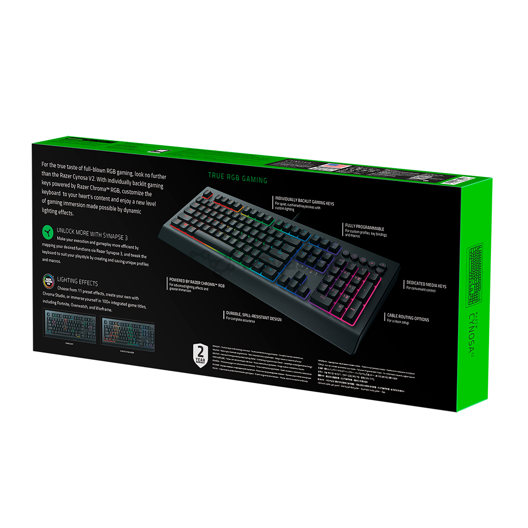 Klaviatūra Razer Cynosa V2 RUS, Laidinė