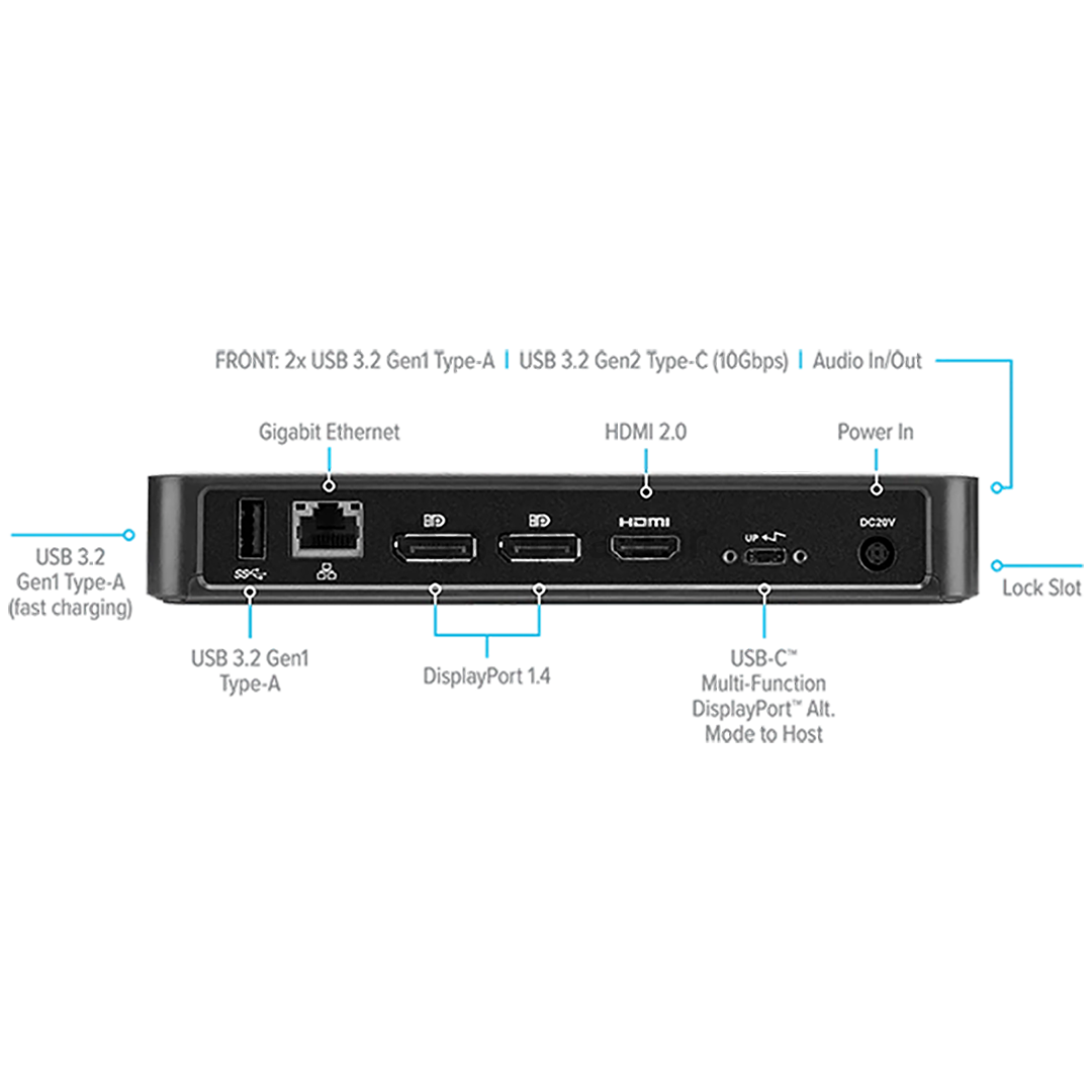 Jungčių stotelės Targus USB-C Triple video / 85W