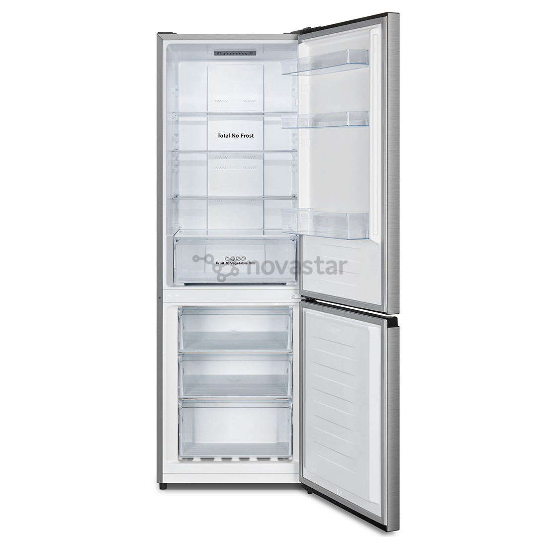 Hisense, Total No Frost, aukštis 178.5 cm, 292 L, nerūdijančio plieno - Šaldytuvas