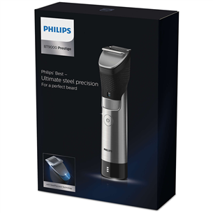 Philips 9000 Prestige, черный/серебристый - Триммер для бороды