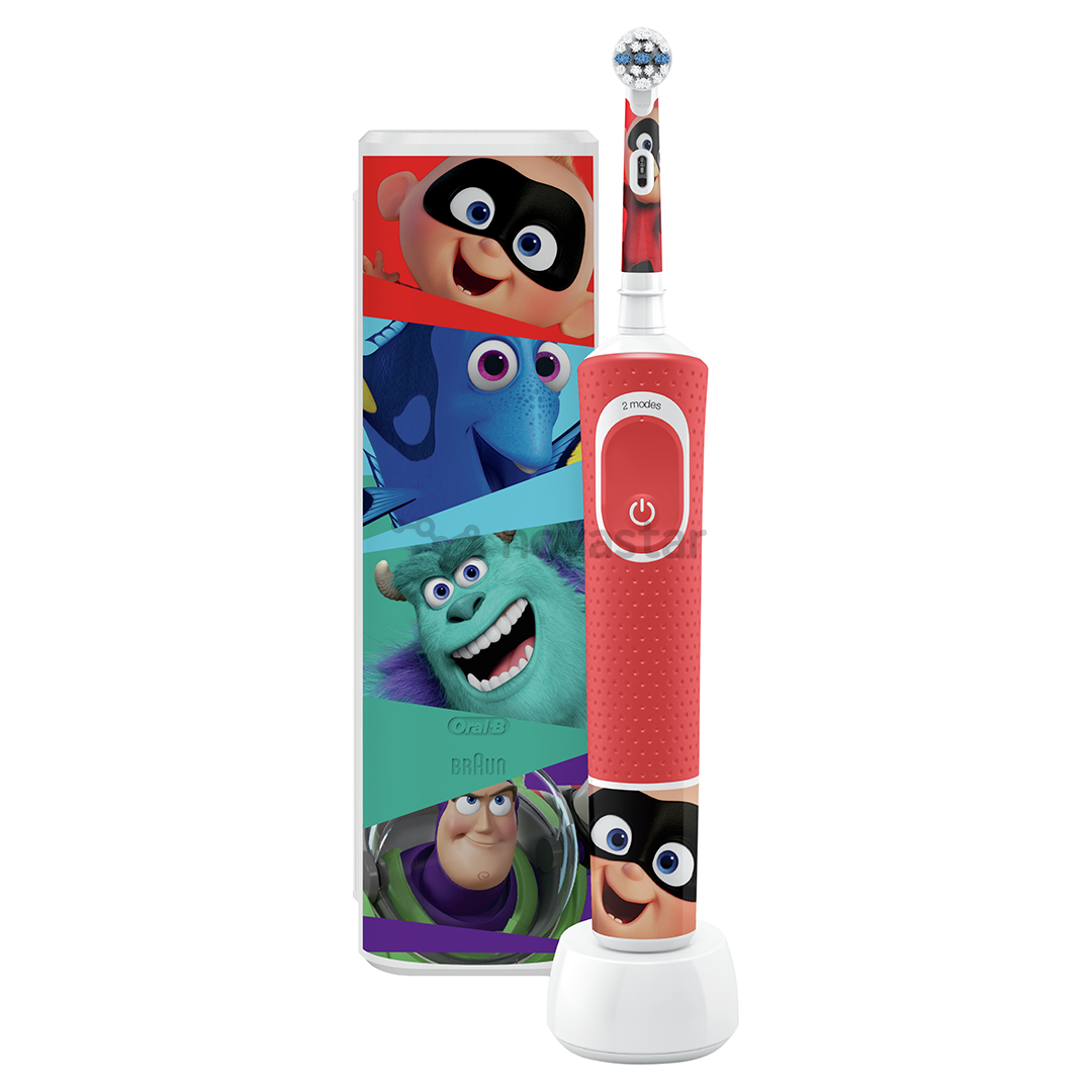 Elektrinis dantų šepetėlis Braun Oral-B PIXAR + kelioninis dėklas