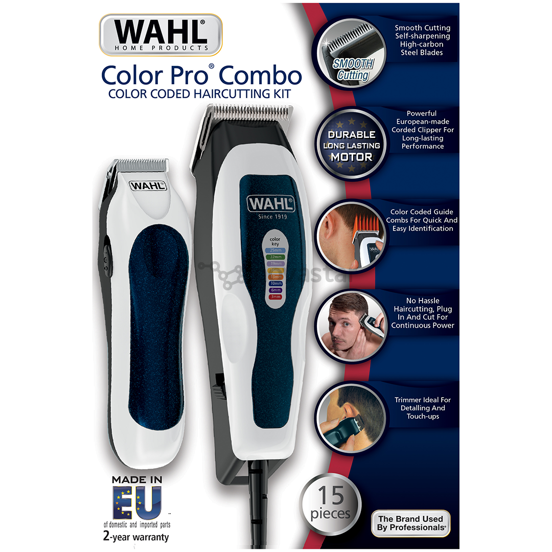 Plaukų kirpimo mašinėlė Wahl Color Pro Combo