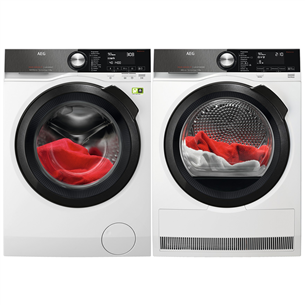 Skalbimo mašina + džiovyklė AEG (9 kg + 9 kg) L9FBB49B+T9DBB89B