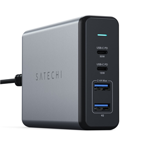 Satechi, 2x USB-C and 2x USB-A, 108 W, grey - Power adapter