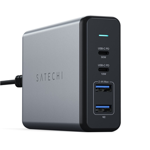 Satechi, 2x USB-C и 2x USB-A, 108 Вт, серый - Адаптер питания